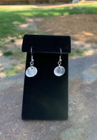 Mother of Pearl Dangle Earrings - 1/2 Inch Diameter
