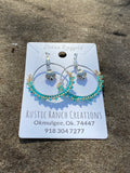 Beaded Hoop Earrings Made By Mvskoke Artist, Donna Ringgold