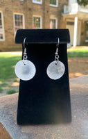 Mother of Pearl Dangle Earrings - 3/4 Inch Diameter