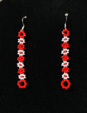 daisy chain earrings, Made by Mvskoke Artist, Ernest Tiger