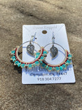 Beaded Hoop Earrings Made By Mvskoke Artist, Donna Ringgold