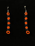 daisy chain earrings, Made by Mvskoke Artist, Ernest Tiger