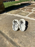 toddler moccasins made by Mvskoke Artist, Soloman Hill