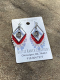 Beaded Hoop Earrings Made By Mvskoke Artist, Donna Ringgold