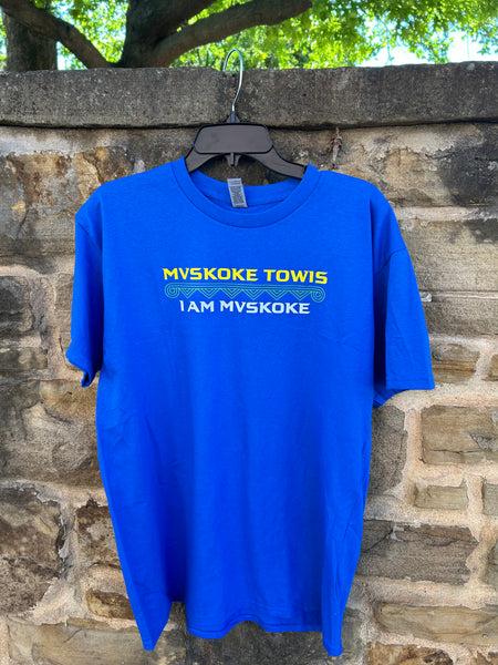 Mvskoke Towis (I am Mvskoke) T-shirt - Royal Blue