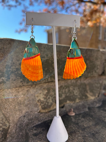 Turquoise Shell Earrings