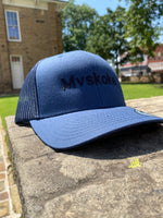 Mvskoke Navy Snapback with Navy Mesh Six Panel Retro Truck Cap