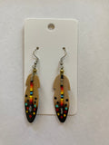 Wooden Feather Earrings (Various Colors Available)