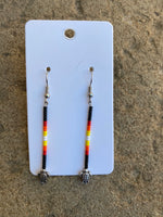 Beaded Stick with Turtle Earrings (Three Colors Available)