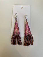 Beaded Fringe Earrings (Various Colors)