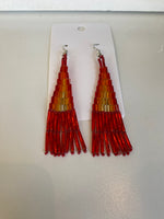 Beaded Fringe Earrings (Various Colors)