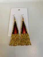 Beaded Fringe Earrings (Various Colors)