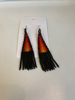 Beaded Fringe Earrings (Various Colors)