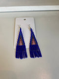 Beaded Fringe Earrings (Various Colors)