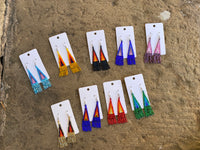 Beaded Fringe Earrings (Various Colors)