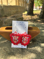 Tulip Dangles Made By Mvskoke Made Beadwork