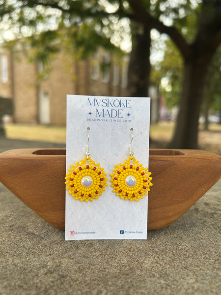 Mini Glow Dangles Made By Mvskoke Made Beadwork