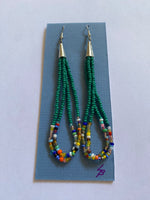 Beaded Loop Earrings Made By Laura Bushyhead