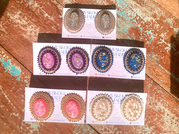 Glow Studs Made By Mvskoke Made Beadwork