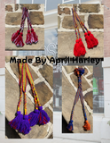 NEW! double strap handwoven yarn belts made by mvskoke artist, April Harley