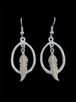 Oval charm earrings made by Alicia Ballard