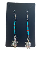 Stick earrings w/ charms made by Alicia Ballard