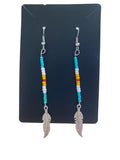 Stick earrings w/ charms made by Alicia Ballard