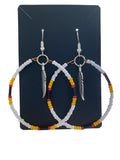 Beaded Hoops Made by Alicia Ballard
