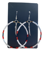 Beaded Hoops Made by Alicia Ballard
