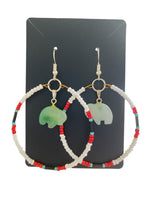 Beaded Hoops Made by Alicia Ballard