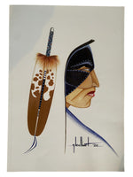'Profile in Blue' print by mvskoke artist Gary Colbert