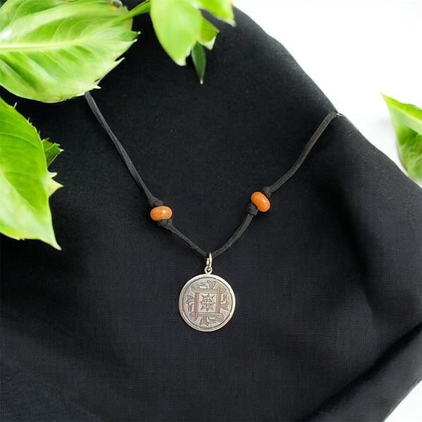Sterling Silver, Cox Mounds Necklace. Made By Mvskoke Artist, Amanda Rutland