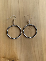 Bead Hoop Earrings (Various Colors Available)