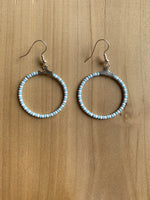 Bead Hoop Earrings (Various Colors Available)