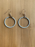 Bead Hoop Earrings (Various Colors Available)