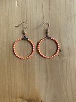 Bead Hoop Earrings (Various Colors Available)