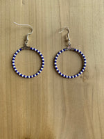 Bead Hoop Earrings (Various Colors Available)