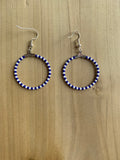 Bead Hoop Earrings (Various Colors Available)