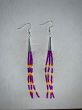 Cone Tassel Beaded Earrings (Various Colors Available)