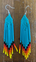 Beaded Fringe Earrings (Various Colors Available)