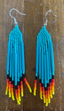 Beaded Fringe Earrings (Various Colors Available)