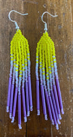 Beaded Fringe Earrings (Various Colors Available)
