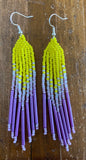 Beaded Fringe Earrings (Various Colors Available)