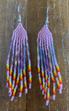 Beaded Fringe Earrings (Various Colors Available)