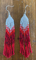 Beaded Fringe Earrings (Various Colors Available)