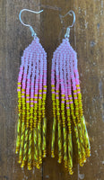 Beaded Fringe Earrings (Various Colors Available)