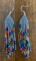 Beaded Fringe Earrings (Various Colors Available)