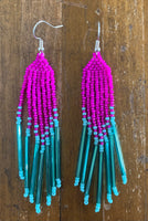 Beaded Fringe Earrings (Various Colors Available)