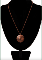 Sun Spirals/Circles Copper Round Pendant - 1.00"