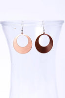 Off Center Copper Hoop Earrings